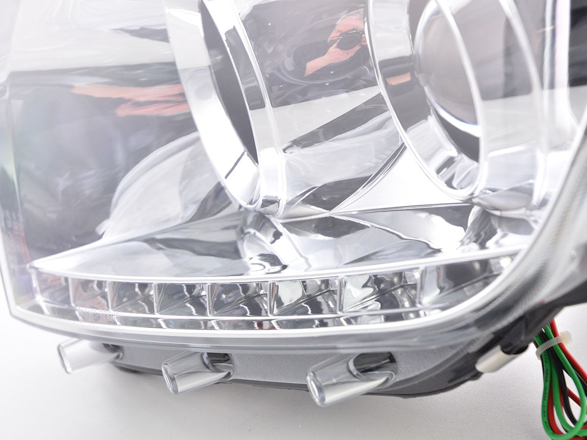 Scheinwerfer Set Daylight LED Tagfahrlicht Dacia Duster ab 2014 chrom Scheinwerfer Set Daylight LED Tagfahrlicht Dacia Duster ab 2014 chrom